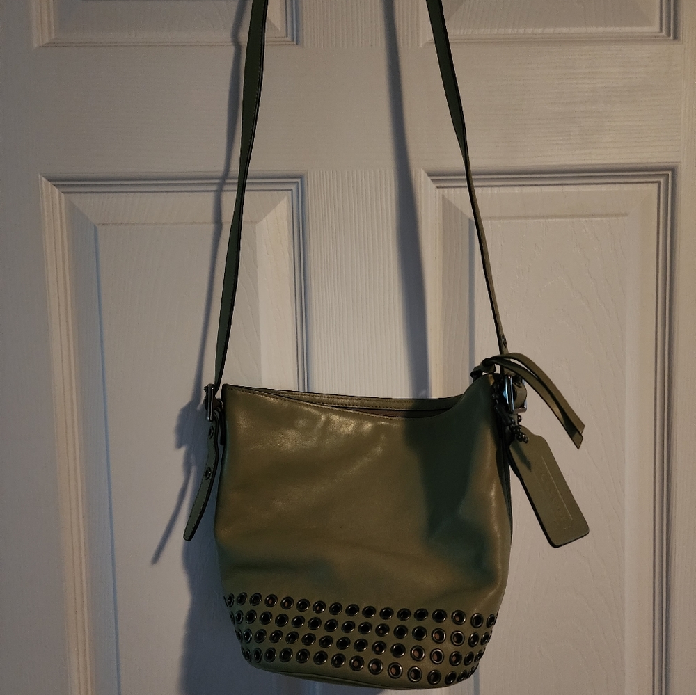 Coach Green leather purse